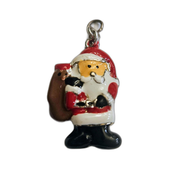 1" Santa Claus Enamel Charm - Picture 1 of 3